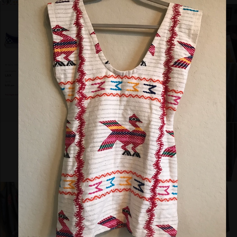Santa marguerite peacock embroidered top/dress